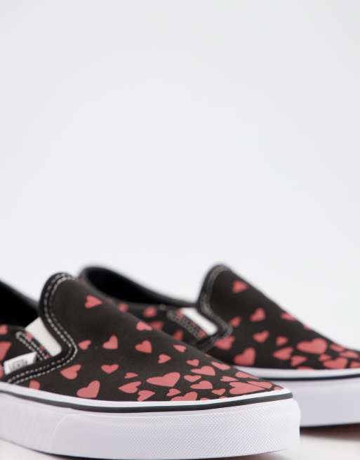 Vans nere con le rose clearance rosse