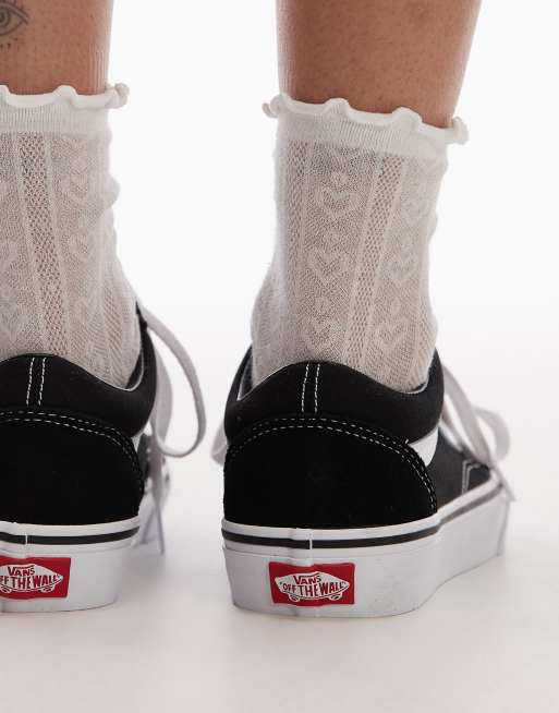 Vans Classic — Sorte og hvide Old Skool sneakers, 4 af 5