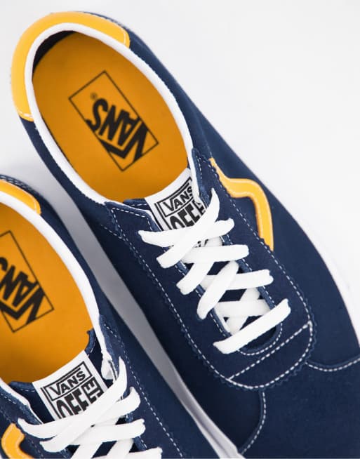 Blue yellow 2025 white vans