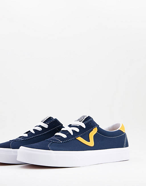 Vans Classic Sport trainers in blue/yellow