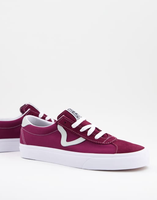 Vans Classic Sport trainers in burgundy ASOS