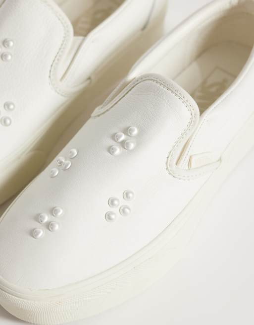 Vans Classic Stackform slip-on borchiati color bianco sporco, 2 di 5