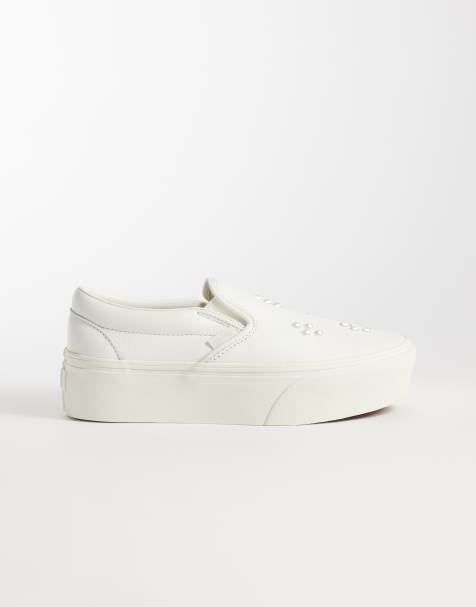Vans Classic Stackform studded slip-on in off white - view 1