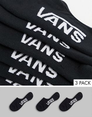 Vans Classic Super No Show 3-pack socks in black