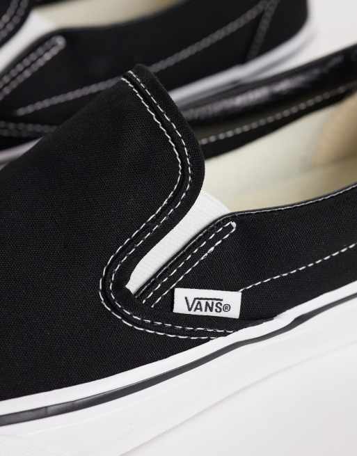 Vans Classic – Svartvita sneakers i loafermodell, 4 av 5