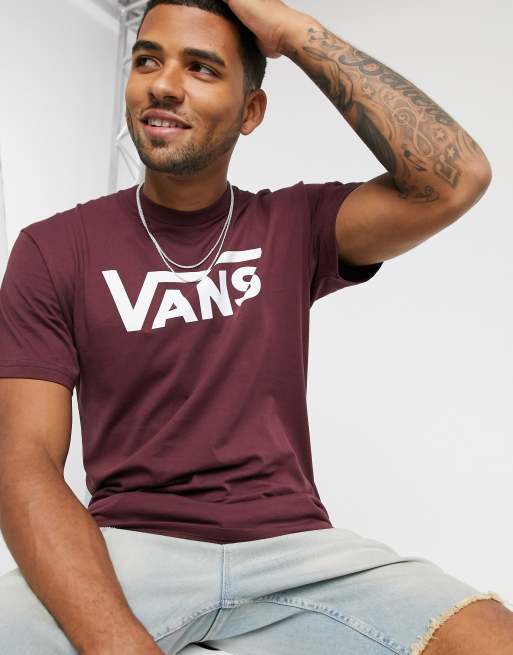 Vans Classic t shirt in burgundy