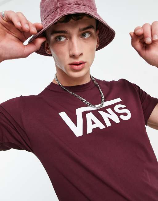 Burgundy vans shop t shirt