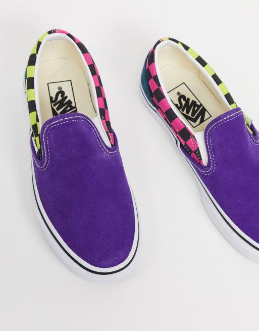 Vans carreaux violet new arrivals