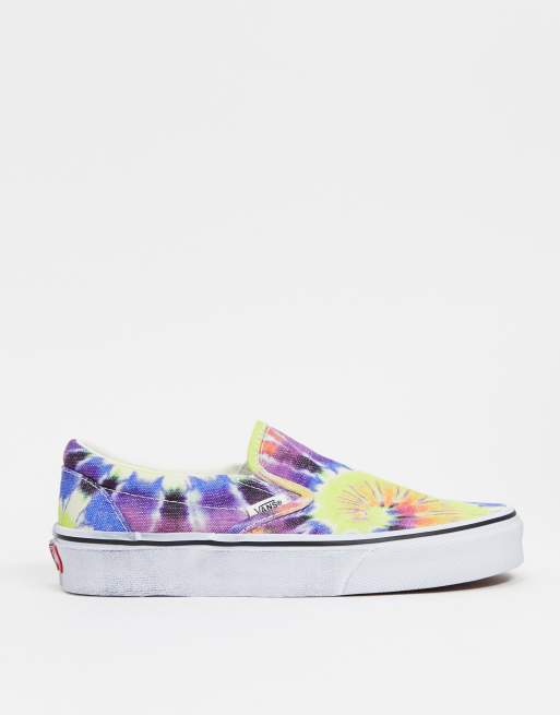 Vans tie sale dye slip ons