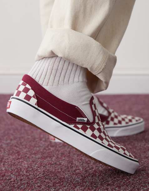 Vans Classic – Vinröda sneakers i loaferstil - view 1