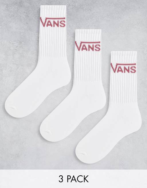 Vans – Classic – Zestaw 3 par białych skarpet 