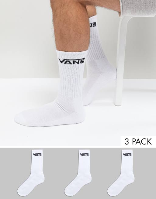 Vans Classic – zestaw 3 par skarpetek w kolorze białym 