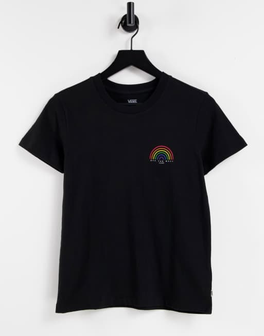Vans - Clear Sky II - T-shirt met regenboog in zwart