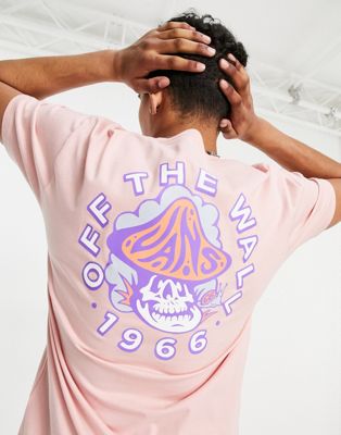 Vans Cloudy day back print t-shirt in light pink