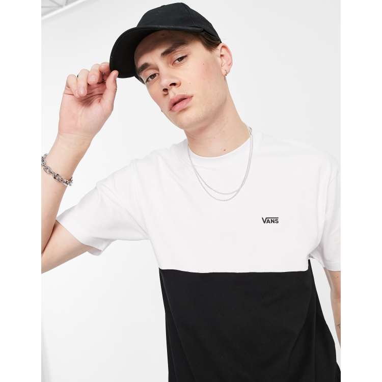 Vans Color block t shirt in black and white ASOS