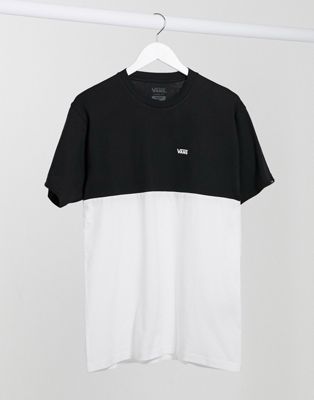 Vans colour block t-shirt in black - ASOS Price Checker