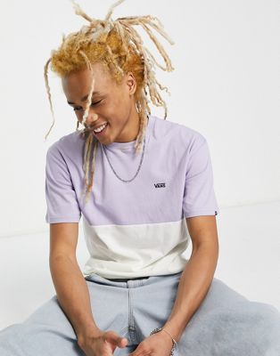  Vans Colour-block T-shirt in lavender/white  - ASOS Price Checker