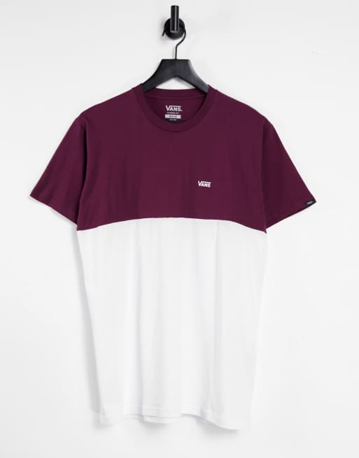 Burgundy and white store vans shirt