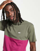 Vans opposite t-shirt in black and green and purple Exclusive at