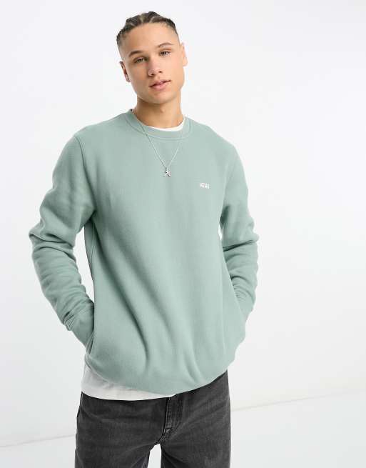 Vans comfy cush premium small logo sweatshirt in green | ASOS