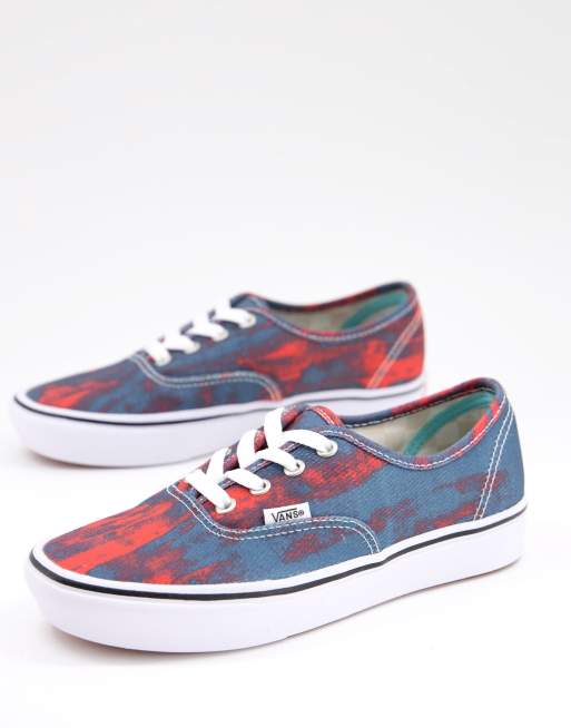 Vans bleu store et rouge