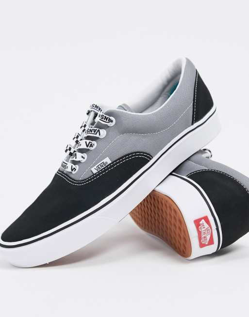 Black and cheap gray vans