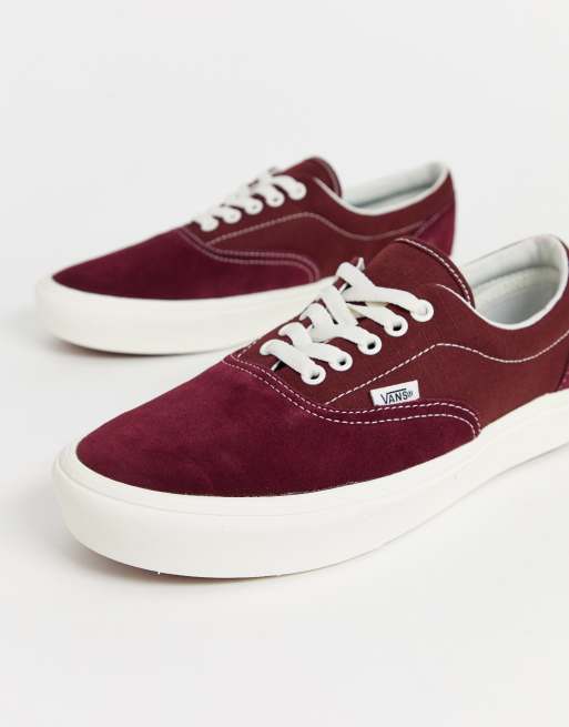 Vans ComfyCush Era trainers in burgundy ASOS