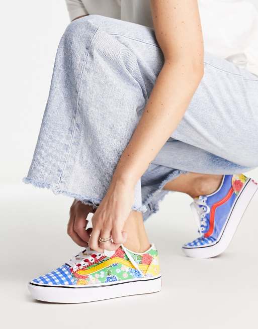 Vans – ComfyCush Old Skool Market Day – Flerfärgade sneakers 