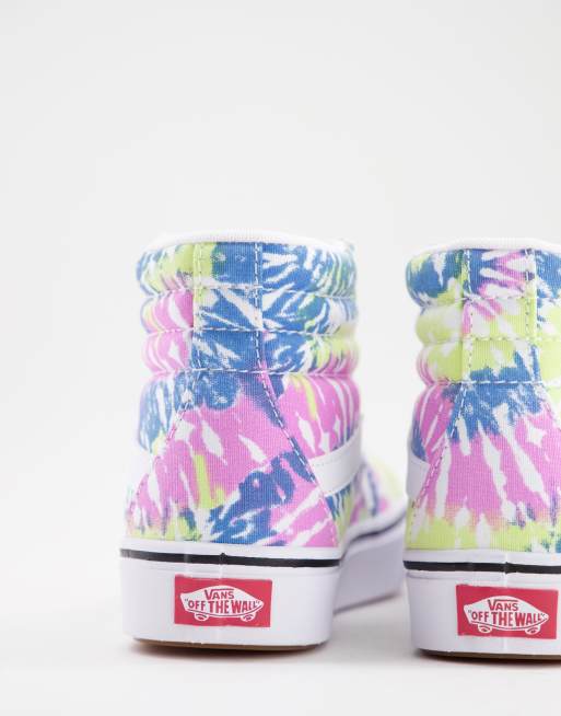 Vans rosa 2025 con suola arcobaleno