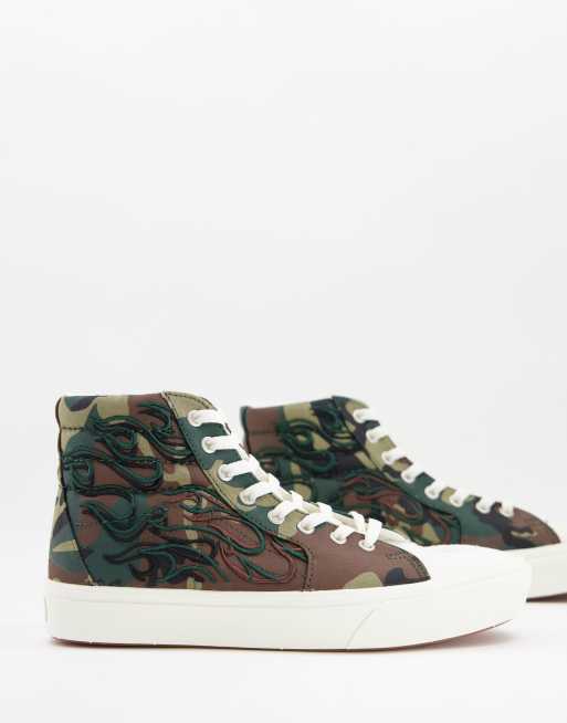 Camo vans hot sale high tops