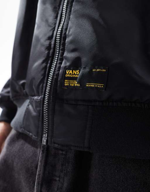 Vans copley bomber jacket in black, 4 of 4