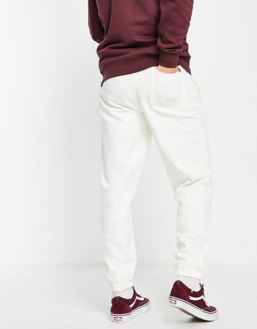 Vans pants store mens white