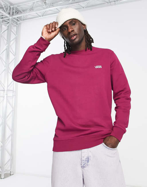 Vans core basic small logo sweatshirt in purple ASOS