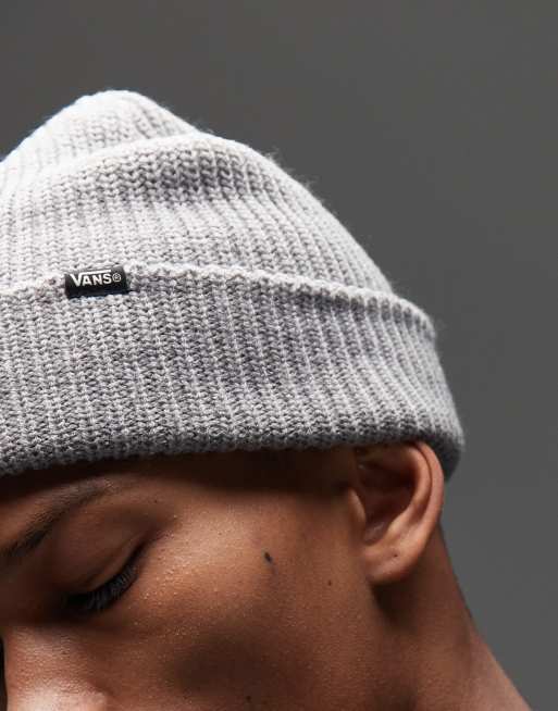 Vans – Core Basic – Strickmütze in Grau mit Umschlagbund, 2 von 3
