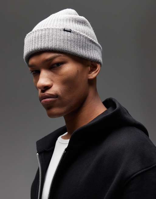 Vans – Core Basic – Strickmütze in Grau mit Umschlagbund, 3 von 3