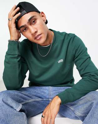 Vans Core basic sweatshirt in dark green  - ASOS Price Checker