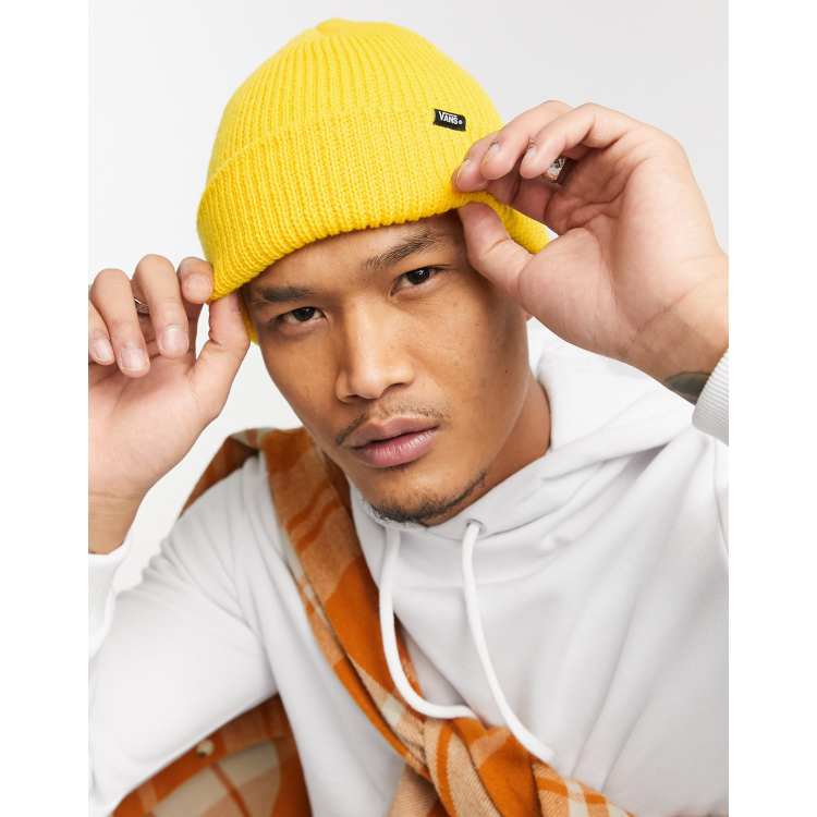 Yellow store vans beanie