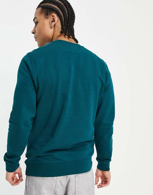 Vans Core Felpa verde azzurro basic con logo piccolo