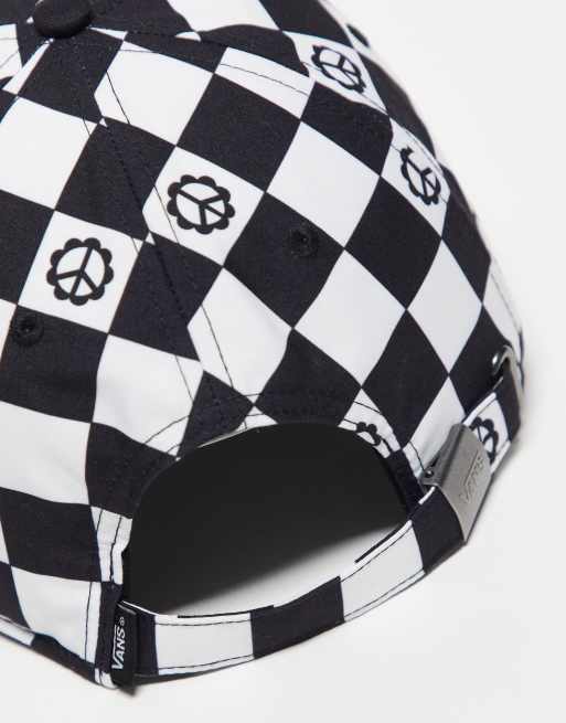 Vans Court Side Casquette damier Noir et blanc