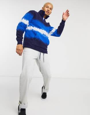 blue tie dye vans sweatshirt