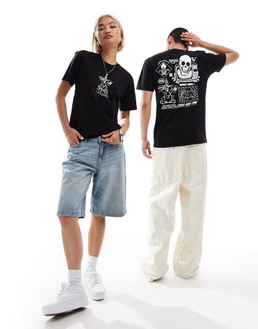 Vans - Crazy Eddy - T-shirt met schedelprint in zwart, 3 van 4