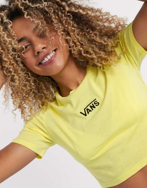 Vans yellow crop store top