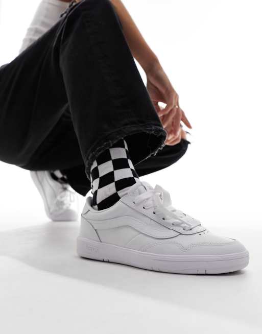 Vans Cruze Baskets en cuir Blanc ASOS