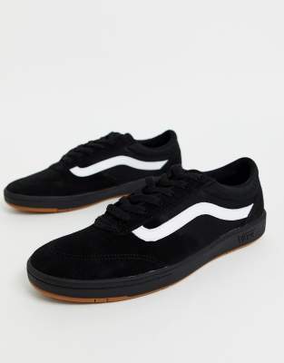 vans black & white cruze trainers