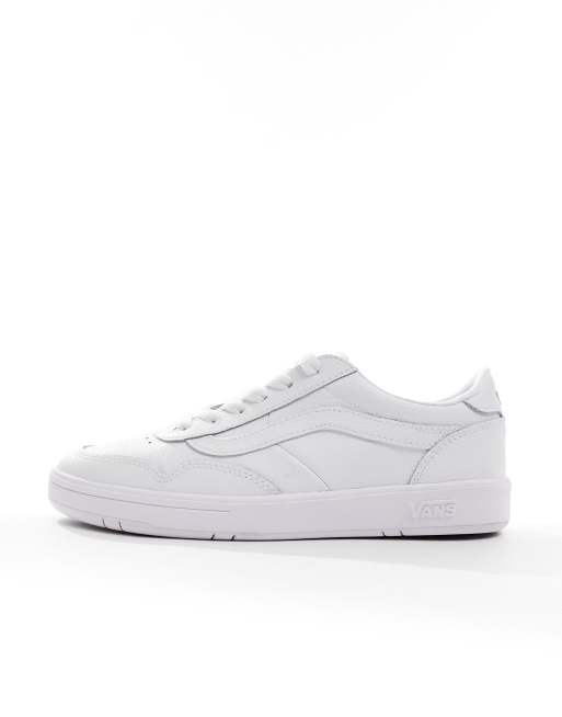 Vans white leather trainers top