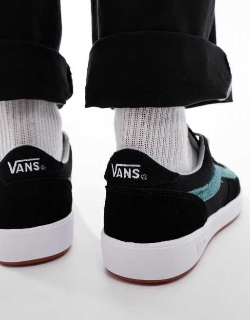 Vans old skool canvas trainers clearance black