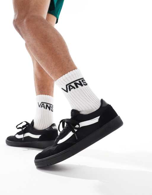 Vans Cruze Sneakers nere e bianche con striscia laterale