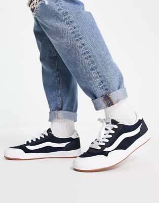 Vans Cruze Too Cc Suede Sneakers In White/navy