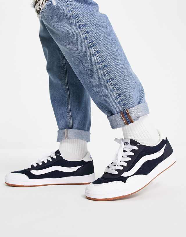 Vans Cruze Too CC suede sneakers in white/navy