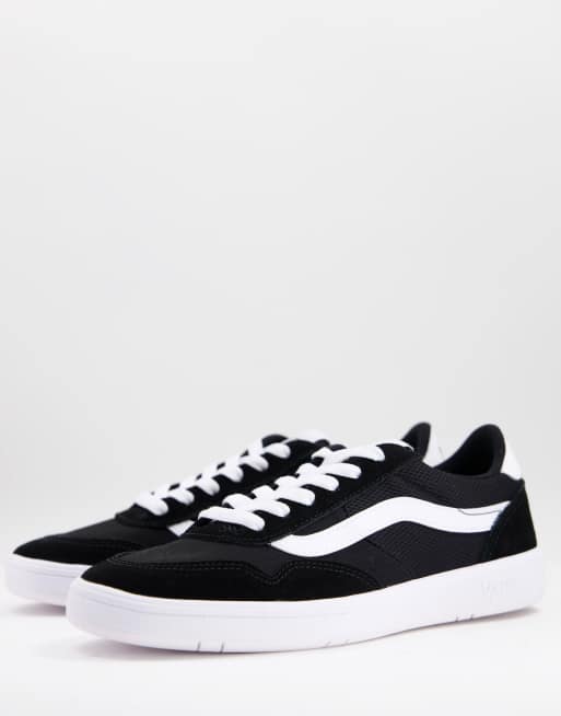 Vans black & hot sale white cruze trainers